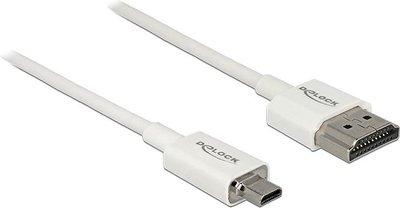 Kabllo HDMI DeLOCK 85147, Micro HDMI me HDMI, 0.25 m, 4K, e bardhë