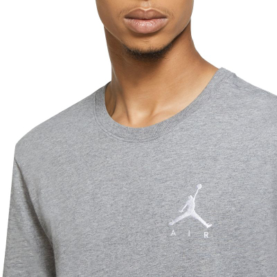 Bluzë burrash Jordan JSW Jumpman Air Embroidered, pambuk, gri karbon