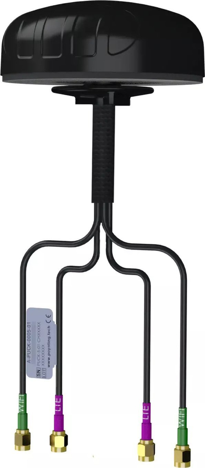 Сеопфатна антена Poynting PUCK-7, LTE Вај-фај MIMO, IP68, црна