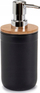 Dozator sapuni Bamboo pa firmë, 350 ml, bambu edhe polipropilen, i zi me kafe