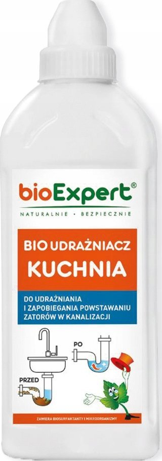 Био средство за одзатнување на цевки bioExpert, кујна, 1000 ml, арома на агруми