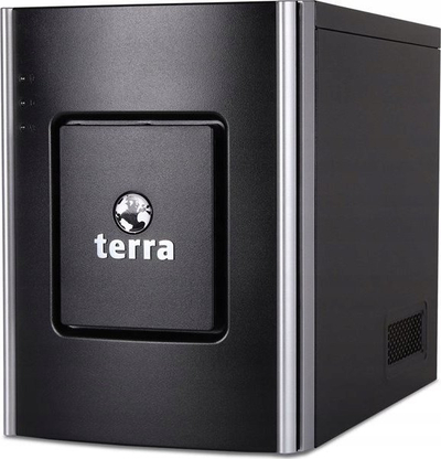 Kompjuter desktop Terra i vogël, kasë mini tower, i zi me argjend