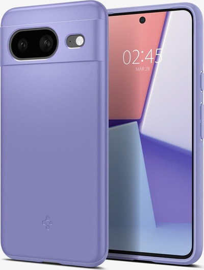 Këse telefoni Spigen Thin Fit për Google Pixel 8, mbrojtëse e hollë, bie me karikim wireless, ngjyrë vjollcë