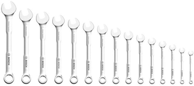 Сет комбинирани клучеви Bosch Home and Garden 1600A02Z9E, 15 парчиња, челик хром-ванадиум