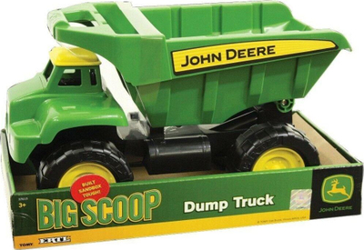 Lodër kamion John Deere Big Scoop 15", me kosh që ngrihet, plastikë e fortë, jeshile