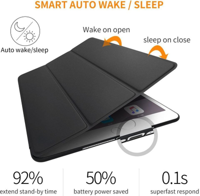 Заштитна футрола за таблет Tech-Protect Smartcase, за iPad 9.7", smart wake up, сива