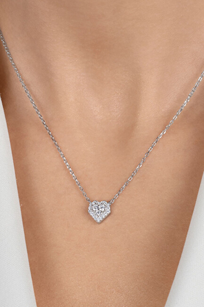Varëse për femra Brilio Silver Glittering Heart NCL206W, e argjendtë