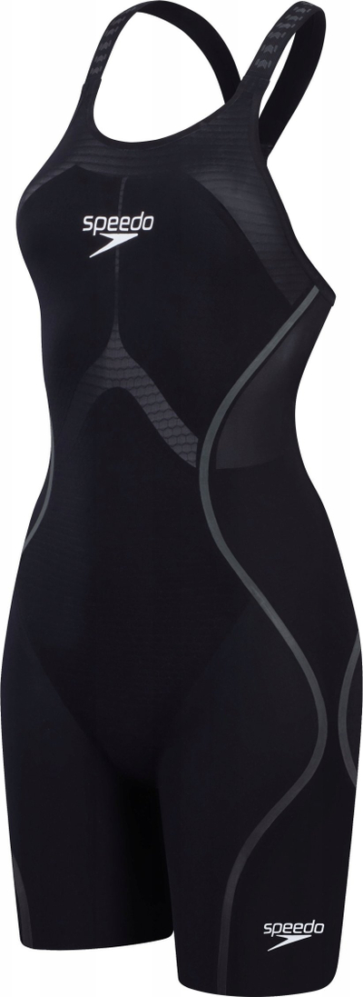 Kostum gare për goca Speedo Fastskin LZR Pure Intent 2.0 Openback Kneeskin, kompresion i lartë, i zi iridescent