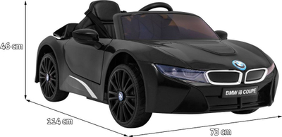 Makine elektrike për kalamaj BMW i8 Coupe, me bateri, me telekomandë, e zezë