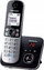 Telefon pa tel Panasonic KX-TG6821PDB, sekretari telefonike, i zi argjendtë