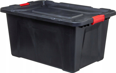 Kuti plastike ruajtjeje 5Five Store N Box 100L, me kapak, e zezë