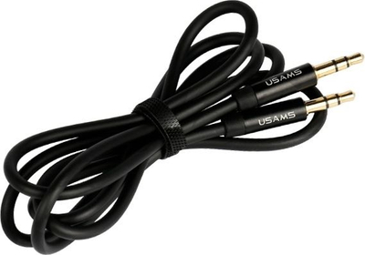Kабел аудио Usams YP101, 3.5mm во 3.5mm, 1m, црна