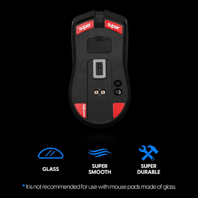 Këmbëza xhami për maus Superglide 2, Razer Viper Ultimate, Type C, të kuqe