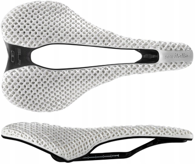 Selino biçiklete Selle Italia SLR Boost 3D Kit Superflow L3, shina karboni, 3D print, e bardhë