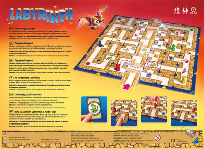 Lojë tavoline Ravensburger Labyrinth 270781, familjare, 2–4 lojtarë, shumëngjyrëshe