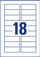 Etiketa magnetike Inkjet Avery J8871-5, 28 x 78 mm, 90 copa, t'bardha