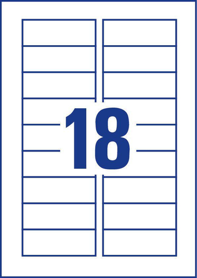Etiketa magnetike Inkjet Avery J8871-5, 28 x 78 mm, 90 copa, t'bardha