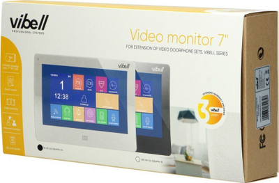 Video monitor Orno për sistemet Vibell, LCD, 7'' (17.78 cm), i bardhë
