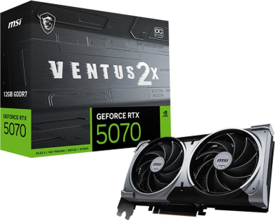 Karta grafike MSI GeForce RTX 5070 Ventus 2X OC, 12GB GDDR7, DLSS 4