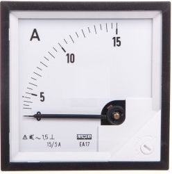 Ampermetër analog Lumel EA17N, 72x72mm, 15A, i bardhë