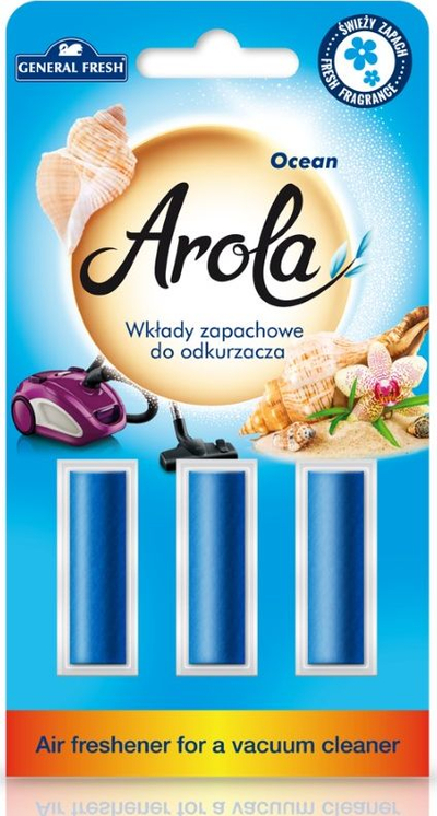 Fishek aromatizues për fshesë me korrent Arola Ocean, për fshesa me qese, aromë deti, blu