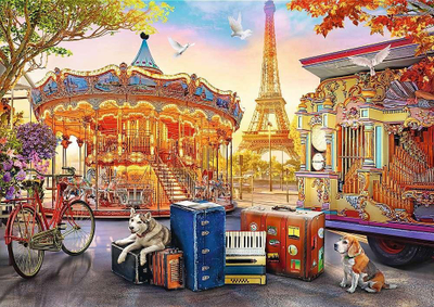 Puzzle Trefl Paris, 500 copa, 58 x 34 cm, shumëngjyrësh