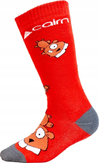 Долги детски чорапи Cairn Spirit J Red Marmot, термални, сет 2 парчиња, големина 23-26, црвени