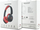 Слушалки Bluetooth Hello Kitty HKOBHV6ROKFR, безжични, со микрофон, црни со црвено