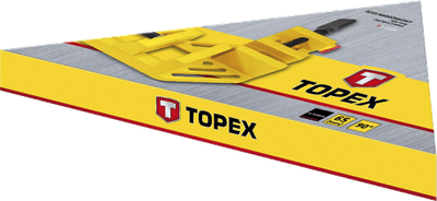 Kapëse këndore Topex, 65 x 70 mm, e verdhë