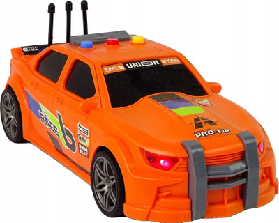 Makina lodër Leantoys Racing Car 1:16, me zëra, portokalli