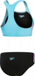 Bikini për goca Speedo Colourblock Splice, 2 pjesë, sportiv, i zi me lejla