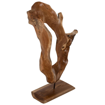Dekor tavoline teak natyral 26×16×70 cm (HM7713)