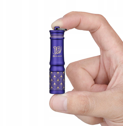 Elektrik xhepi Olight I3E EOS 18 vjetori, 90 lm, për çelësa, portokalli