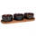 Set servirjeje Excellent Houseware Snack Set, 3 tasa me tabaka, 29 x 10 cm, kafe