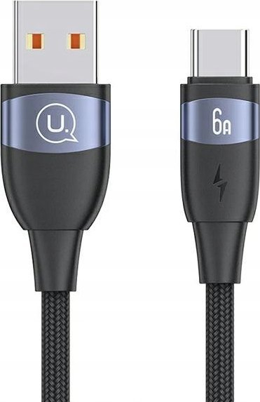 Kabllo karikimi USAMS U85 USB A në USB C, 6A 65W, 1.2m, e zezë
