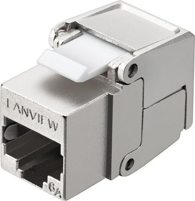 Prizë rrjeti Lanview Cat6a Shielded Flip Jack, RJ45, e metalizume