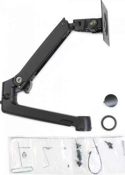 Krah montimi për monitor Ergotron LX Dual Stacking Arm 98-130-224, deri 2 monitorë, rrotullim 360°, i zi mat