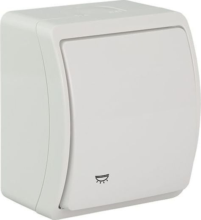 Buton drite Elektro-Plast Koala VW 156-01, IP44, i bardhë