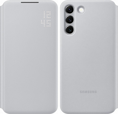 Kapak me LED Samsung EF-NS906PJEGEE, për Galaxy S22 Plus, gri e çelët