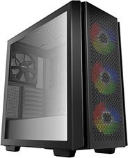 Kuti kompjutri Deepcool CG560 me furnizim PF650, mid tower, 650W, xham i temperum, e zezë