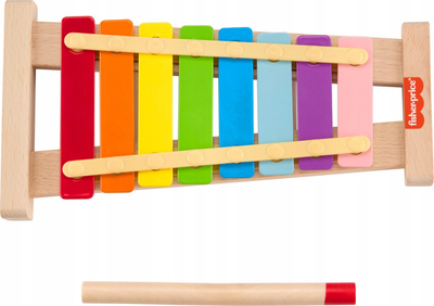 Lodër muzikore Fisher Price, ksilofon druri për fëmijë, 2 pjesë, shumëngjyrëshe