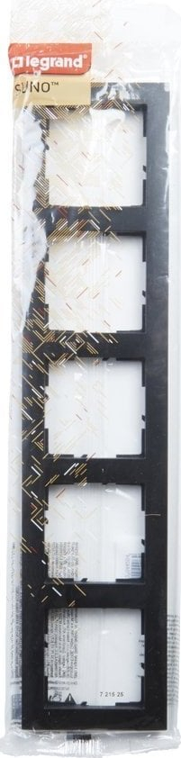 Kornizë pesëfishe Legrand SUNO 721525, për 5 module, e zezë
