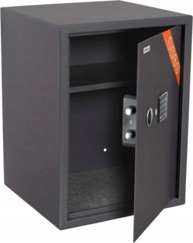 Kasafortë Brihard Business XL me bravë elektronike, 50x35x36cm, gri titanium