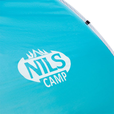 Çadër plazhi NILS CAMP NC3174, që çohet vetë, me mbrojtje UV, turquoise me gri