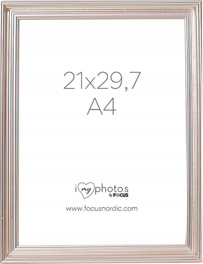 Kornizë fotografish Focus Verona, A4, xham i vërtetë, argjend