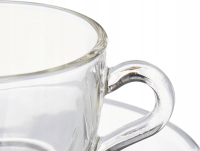 Set filxhanësh me pjatica Vivalto, 6x85ml, qelq transparent
