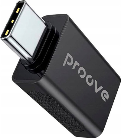 Adapter OTG Proove USB në Type C, zgjatje, i zi