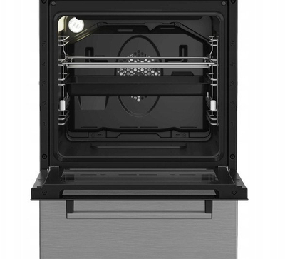 Shporet me gaz edhe korent Beko FSM52320TXDT, furrë me ventilator 60L, argjend