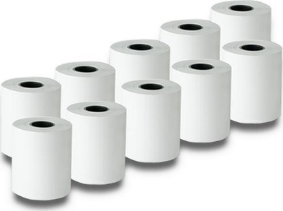 Letër termike Qoltec 57mm x 27m, set 10 copë, BPA free, e bardhë