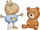Set figura Peppa Pig Fun Friends, 2 mini figura, plastik, shumëngjyrëshe